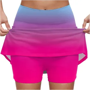 cooki Golf Skorts for Woman High Waisted Floral Print Lightweight Mini Skirts for Running Gym Shorts Women's Tennis Skirts