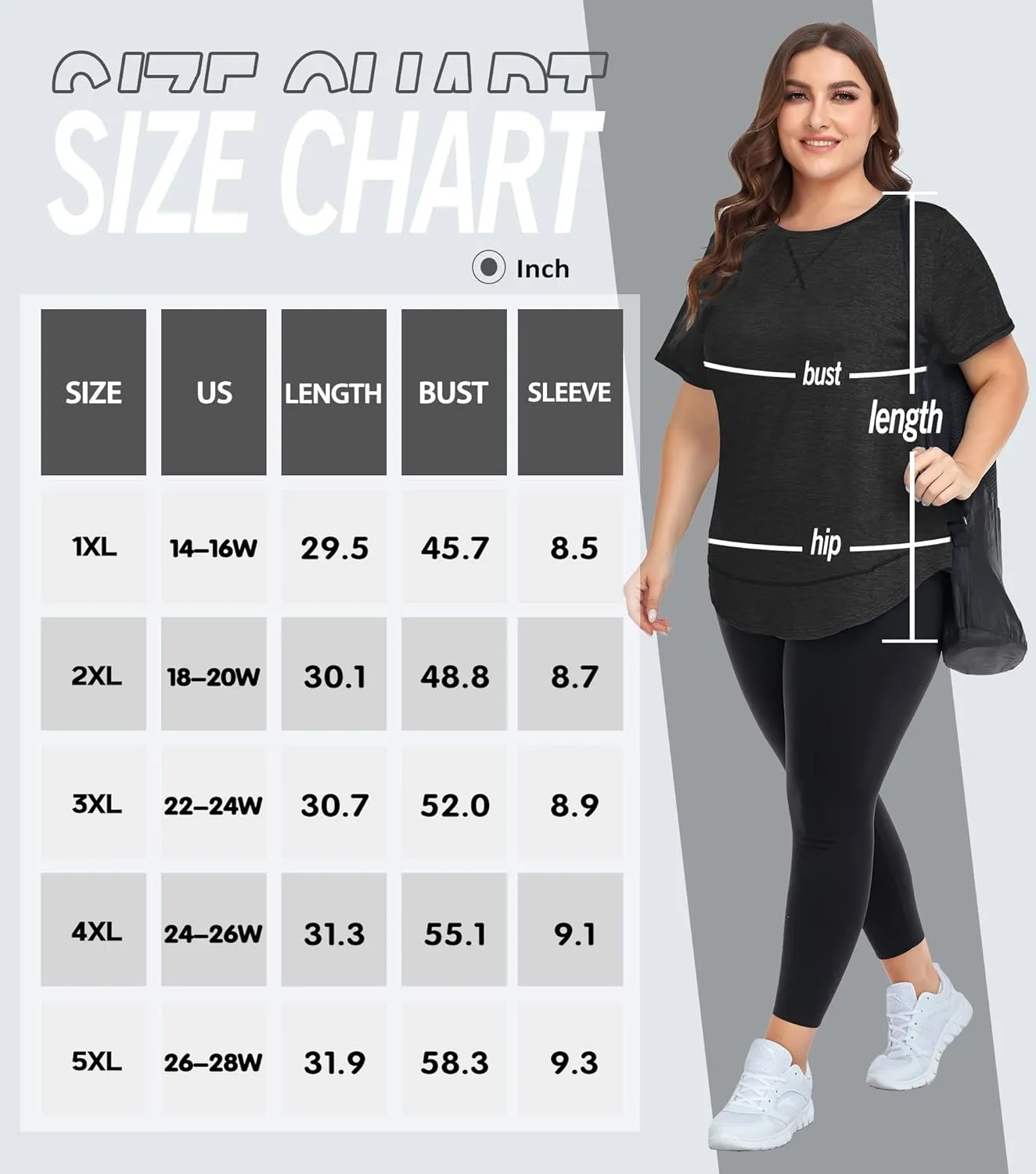 COOTRY Plus Size Workout Tops for Women Short Sleeve Loose fit Shirts Athletic Gym Yoga Clothing