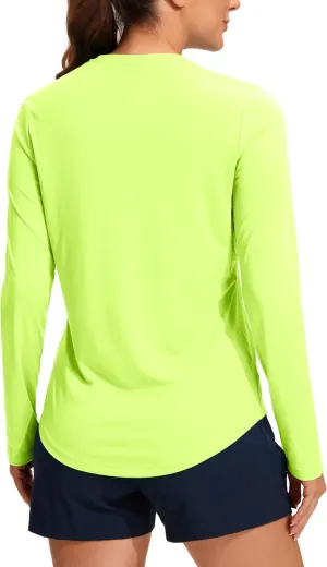 CRZ YOGA Womens UPF 50  Sun Long Sleeve UV Protection Workout Tops Lightweight Quick Dry Outdoor Hiking Running Shirts