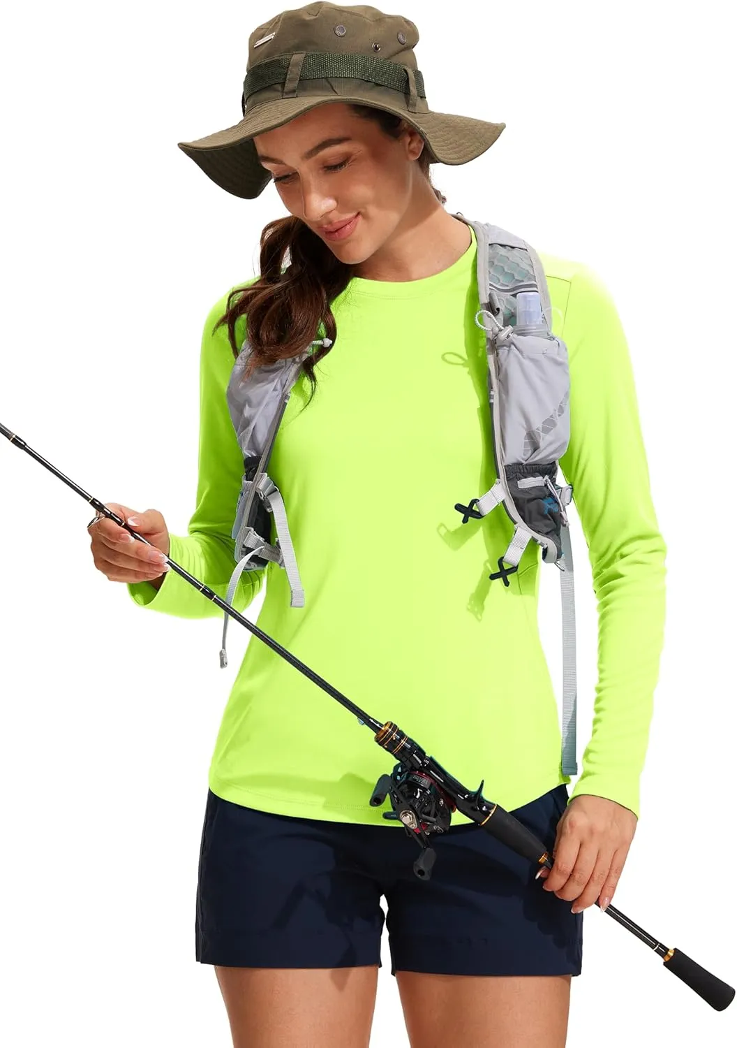 CRZ YOGA Womens UPF 50  Sun Long Sleeve UV Protection Workout Tops Lightweight Quick Dry Outdoor Hiking Running Shirts