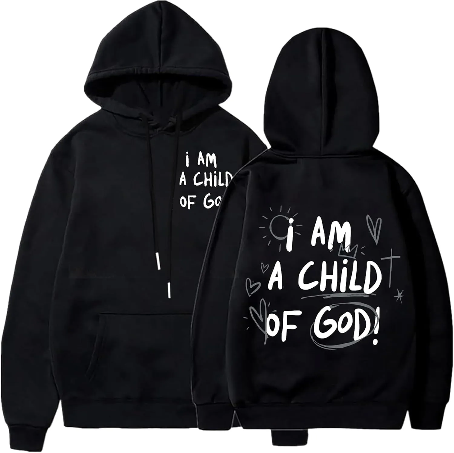 Cute Preppy Hoodie for Women Inspirational Letter Graphic Sweatshirt Oversized Long Sleeve Casual Loose Pullover