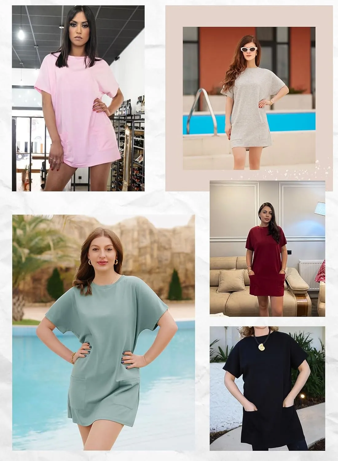 Dokotoo Womens Summer 2025 Casual Short Sleeve Shirts Loose Fit Oversized Tshirts Tunic Tops with Pockets