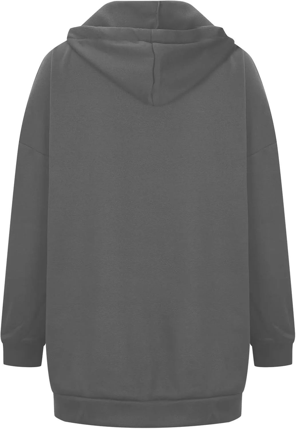 DOLKFU Womens Drawstring Long Hoodie Dress Zip Up Pullover Hooded Sweatshirts Casual Clothes Oversized Y2K Winter Tops