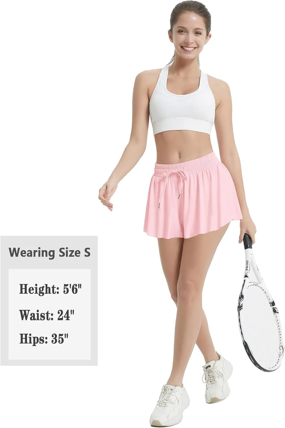 EXARUS 3 Pack Womens Butterfly Shorts Flowy Athletic 2 in 1 Running Workout Tennis Skirt Skorts Gym Preppy