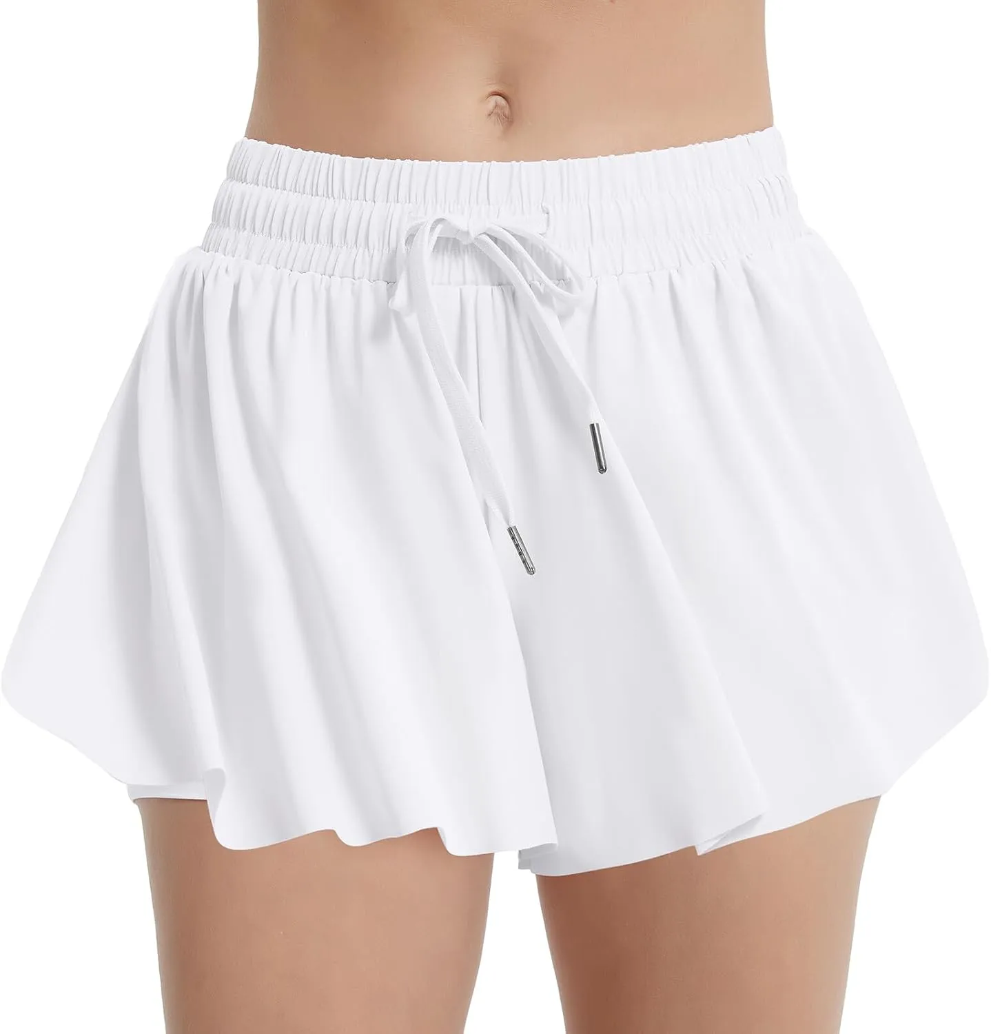 EXARUS 3 Pack Womens Butterfly Shorts Flowy Athletic 2 in 1 Running Workout Tennis Skirt Skorts Gym Preppy