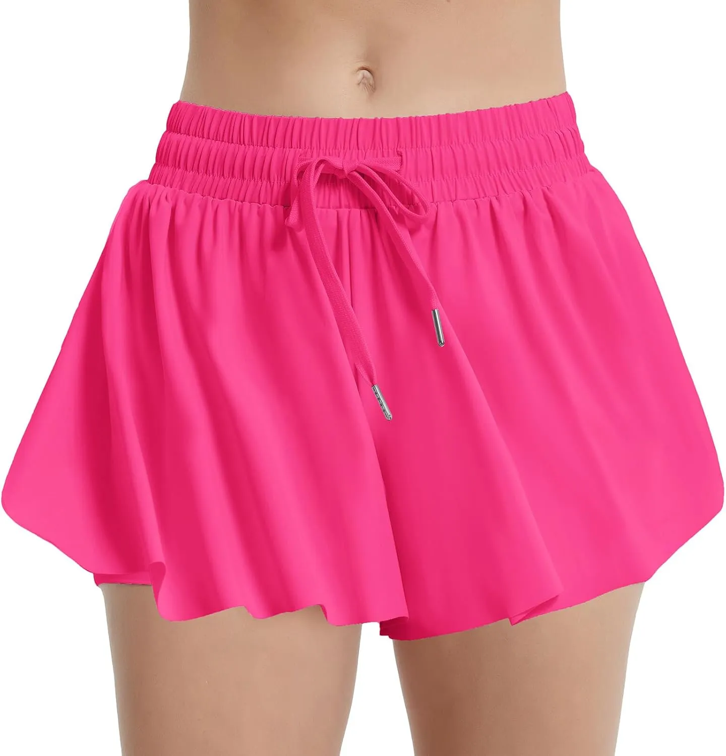 EXARUS 3 Pack Womens Butterfly Shorts Flowy Athletic 2 in 1 Running Workout Tennis Skirt Skorts Gym Preppy