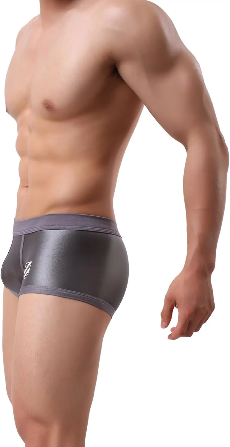 Fashion imitation leather men's underwear boxer shorts fitness pants, swimwear B1167