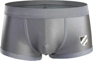 Fashion imitation leather men's underwear boxer shorts fitness pants, swimwear B1167