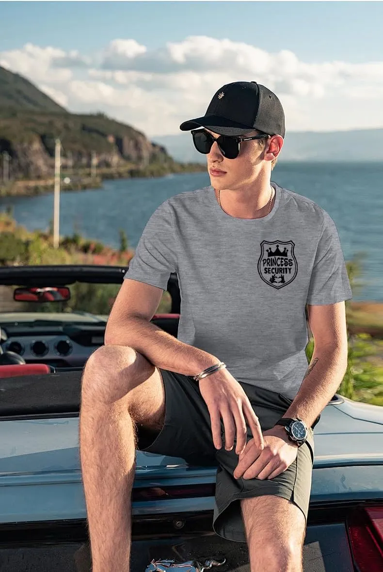 FRYAID Princess Security Team Shirt Men Magical T-Shirt Magic Kingdom Tees Dad Birthday Party Family Trip Short Sleeve Tops