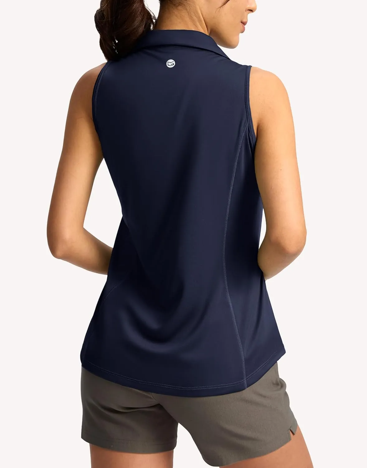 G Gradual Women's Golf Shirt Sleeveless Lightweight V Neck Tennis Polo Shirts with Collar Quick Dry Athletic Tops for Women