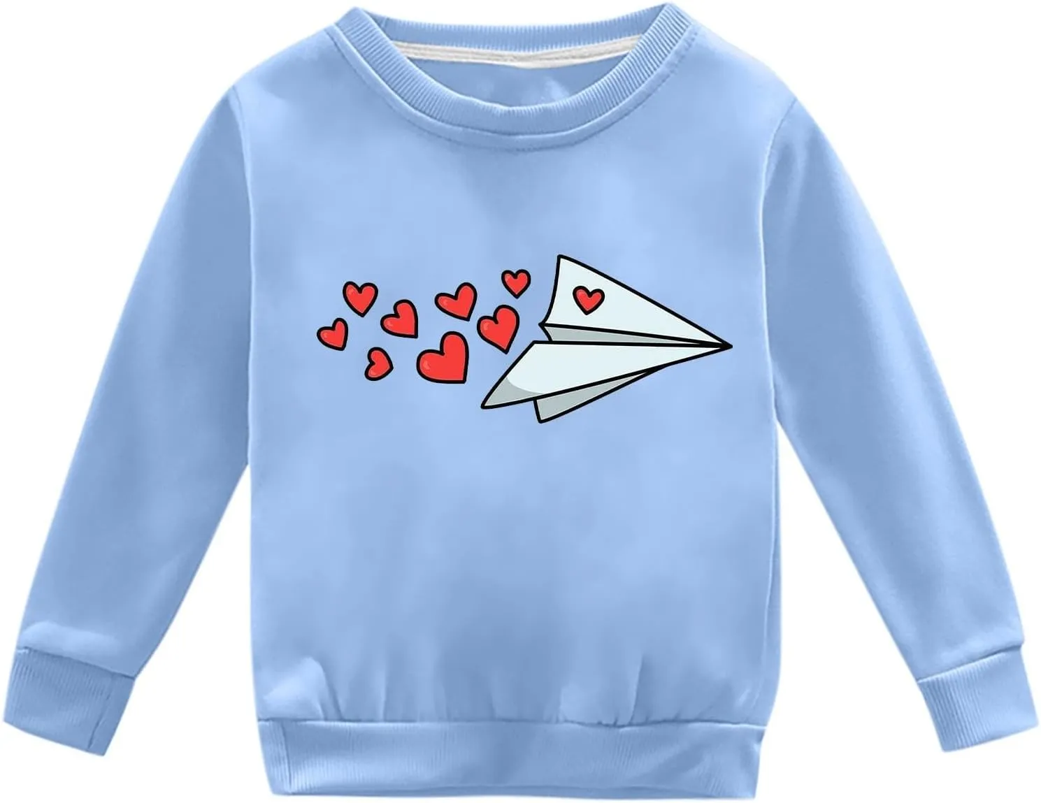 Girls Heart Graphic Print Girls Casual Long Sleeve Hoodies Cute Oversized Fleece Thermal Sweatshirt Tops With Pockets