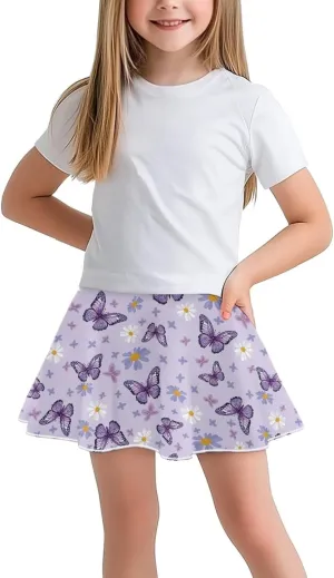 Girls Pleated Skirt with Shorts for Yoga Golf Running Dancing Tennis Elastic Waist with Pockets