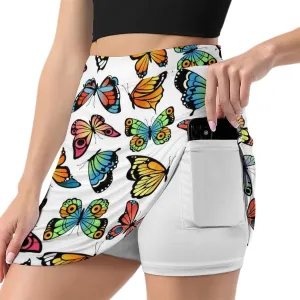 Golf Skirts for Women with Pockets Inner Shorts, High Waisted Athletic Tennis Skorts for Running Workout Sports