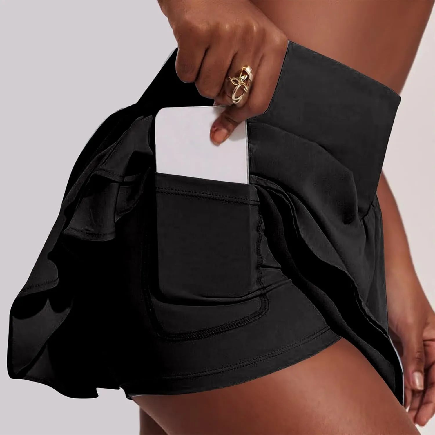 Golf Skorts for Women with Pockets Womens Tennis Skirt with Shorts Underneath Women's Skorts Plus Size High Waisted