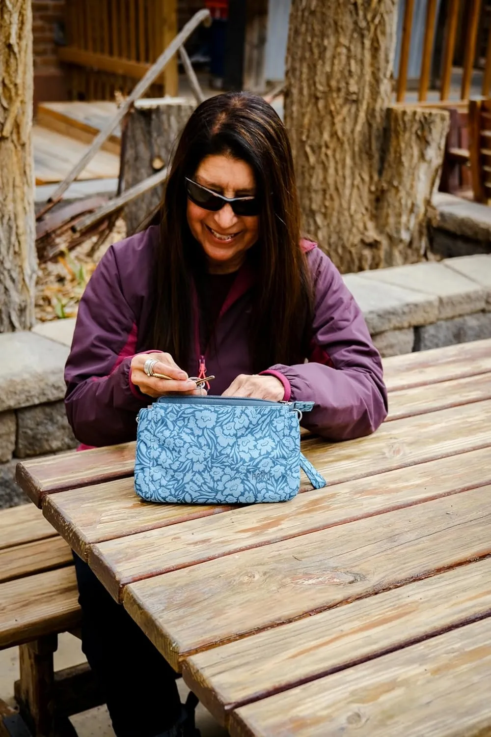 HAIKU Women's Small Stride Crossbody RFID Blocking Wristlet Wallet