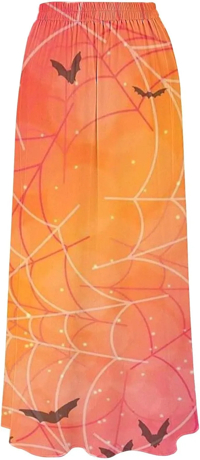 Halloween Costumes Womens Skirts Party Beach Pocket Long Maxi Skirt Fluffy Skirts for Women Halloween Skirt Tool