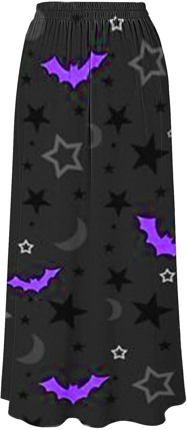 Halloween Costumes Womens Skirts Party Beach Pocket Long Maxi Skirt Fluffy Skirts for Women Halloween Skirt Tool