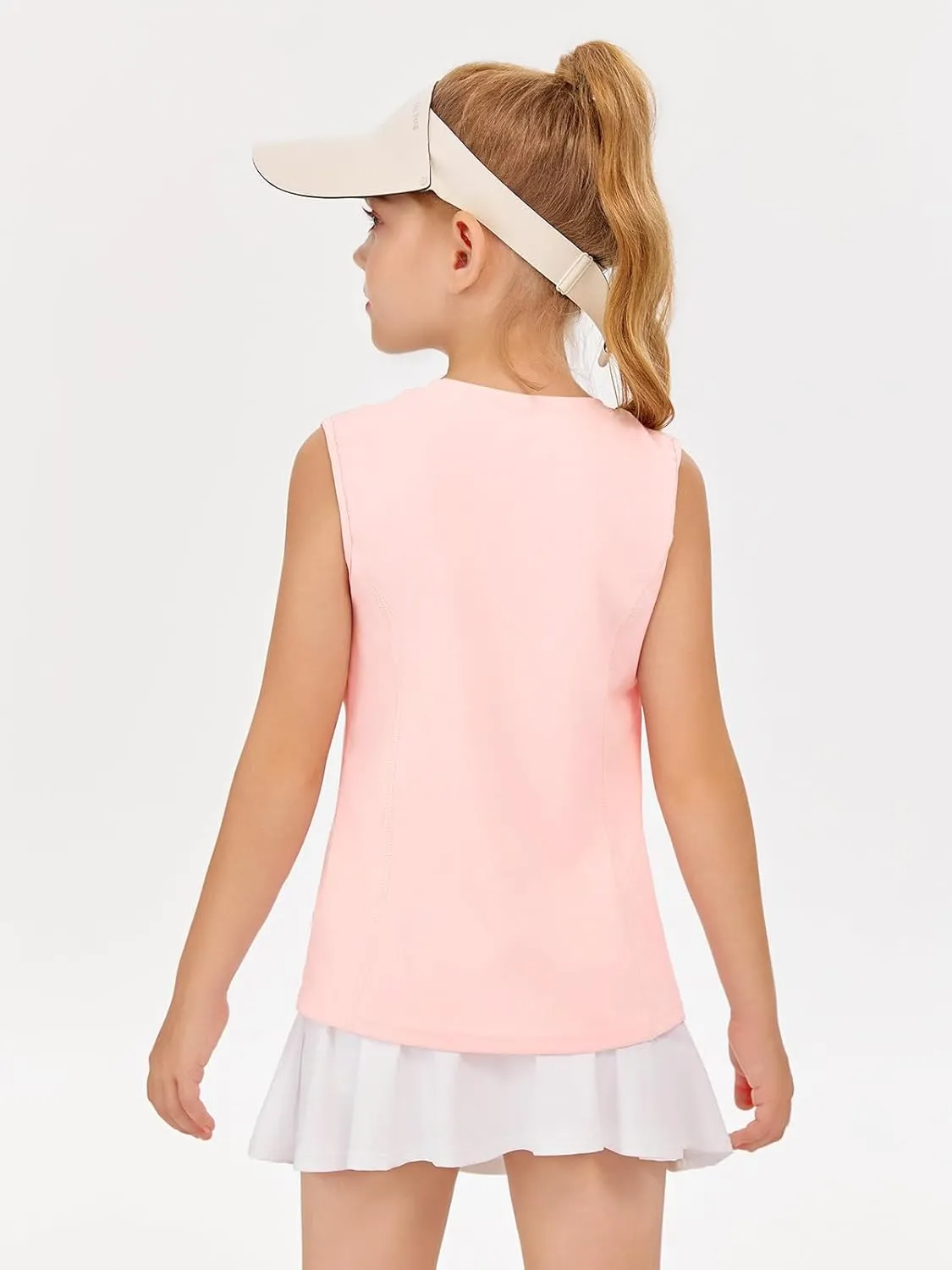 Haloumoning Girls Athletic Tank Tops Kids Sleeveless Running Tennis Yoga Shirts 4-14 Years