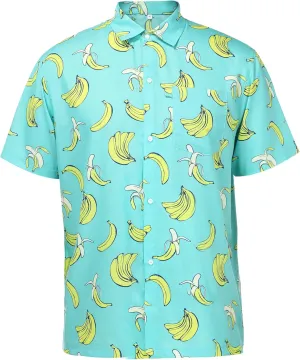 Hawaiian Shirts for Men Short Sleeve Casual Button Down Shirt Summer Beach Aloha Shirt Holiday Party Tropical Print