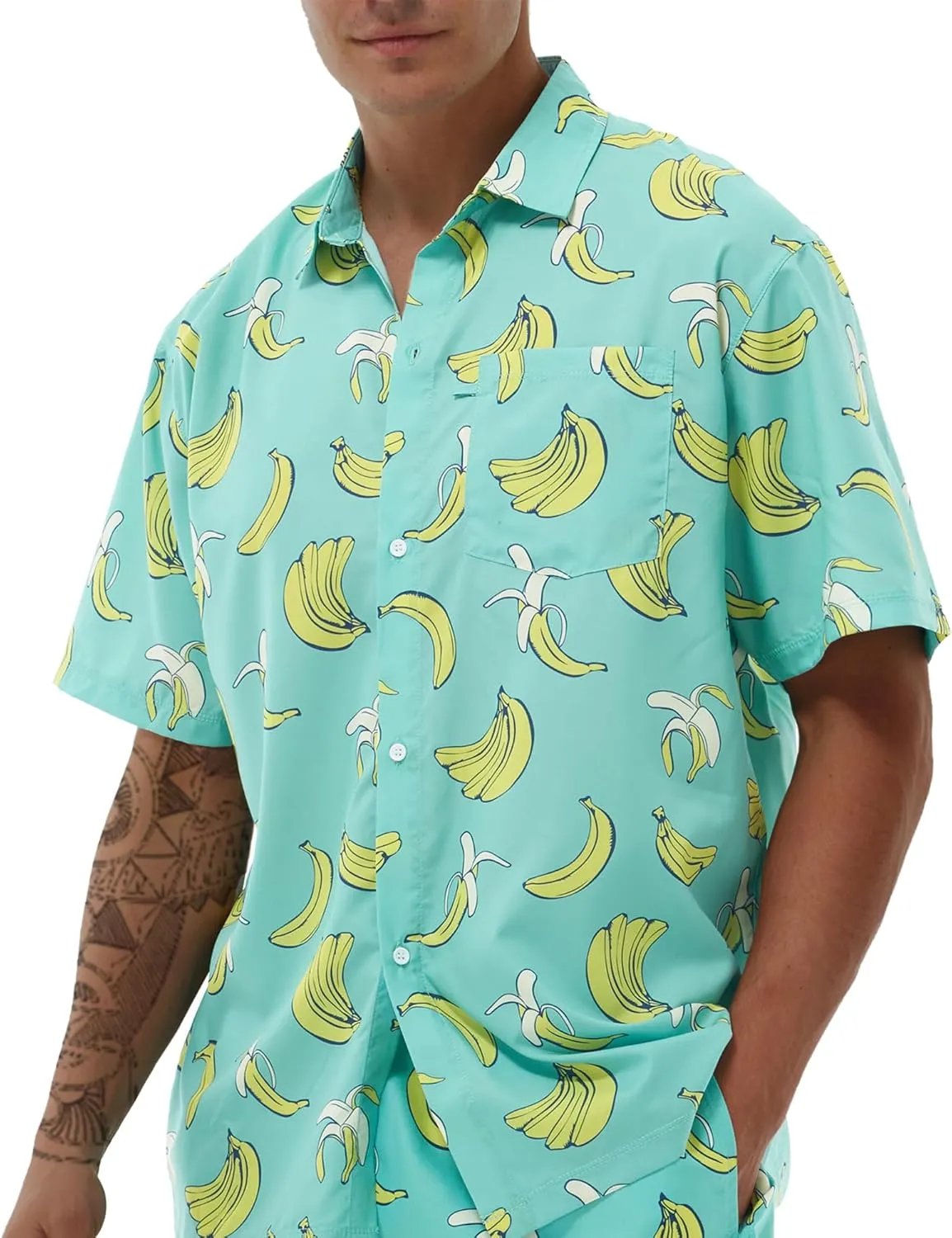 Hawaiian Shirts for Men Short Sleeve Casual Button Down Shirt Summer Beach Aloha Shirt Holiday Party Tropical Print