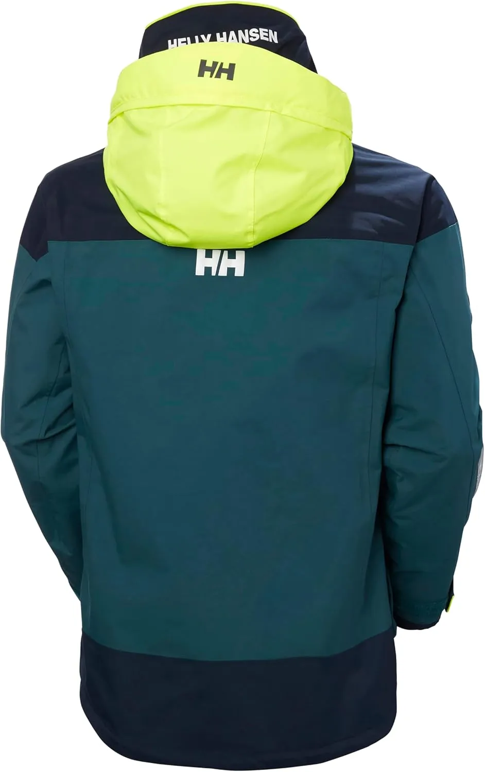 Helly-Hansen Pier 3.0 Coastal Sailing Jacket for Men - Waterproof, Windproof, and Breathable, with Packable Neon Yellow Hood