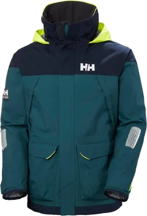 Helly-Hansen Pier 3.0 Coastal Sailing Jacket for Men - Waterproof, Windproof, and Breathable, with Packable Neon Yellow Hood