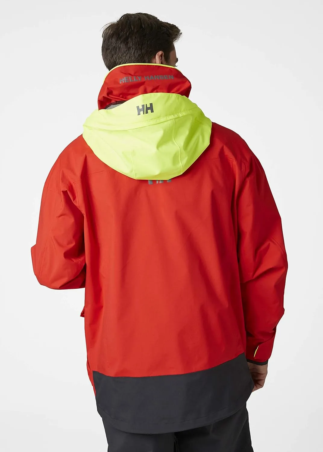 Helly-Hansen Pier 3.0 Coastal Sailing Jacket for Men - Waterproof, Windproof, and Breathable, with Packable Neon Yellow Hood
