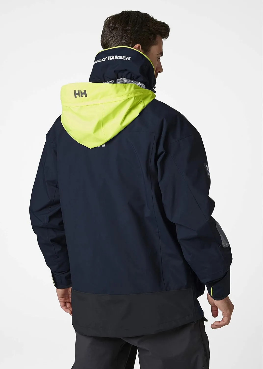 Helly-Hansen Pier 3.0 Coastal Sailing Jacket for Men - Waterproof, Windproof, and Breathable, with Packable Neon Yellow Hood