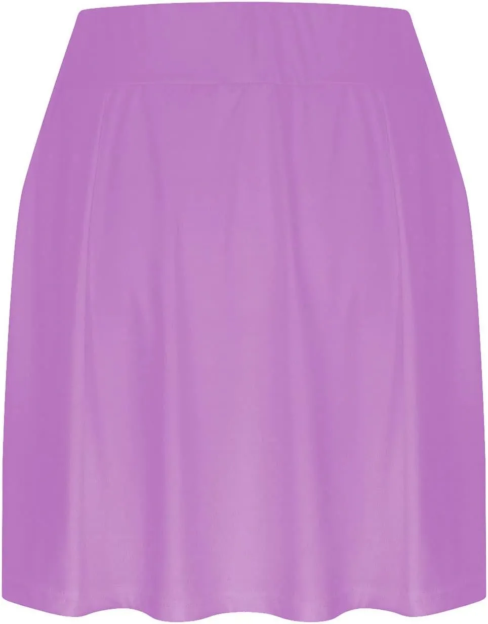 HGps8w Flowy Tennis Skirt for Women with Built-in Shorts Stretchy High Waisted Athletic Golf Skorts Skirts for Running Casual