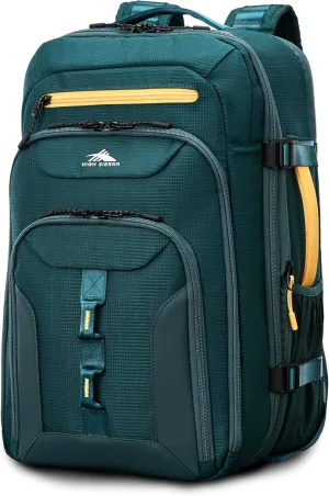 High Sierra Hi-Life Travel Backpack - Features 2-inch Expansion, WetPak Pockets, 17 Laptop Compartment, Stack-It Strap, Adjustable Sternum Strap, Fleece Pocket, Dual Water Bottle Pockets