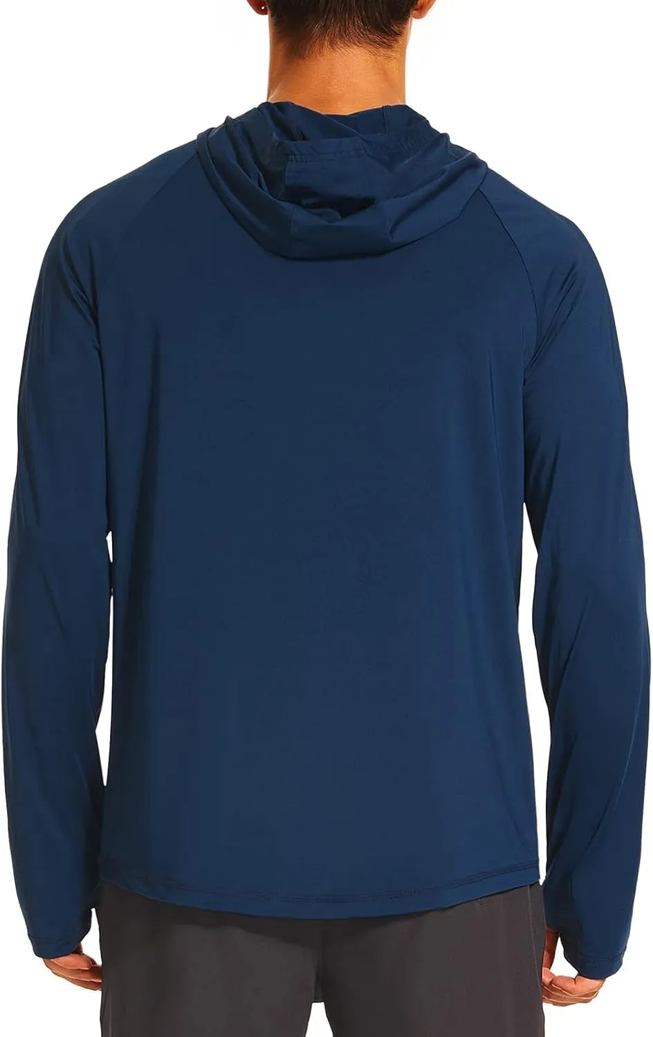 HODOSPORTS Mens UPF 50  Rash Guard Long Sleeve Swim Shirts Sun Protection Hoodie Shirt UV SPF Quick Dry T-Shirts