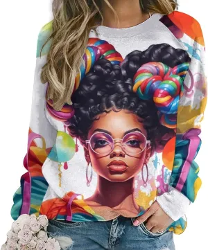 HOTYD Women Aztec Sweatshirt Casaul Fall Long Sleeve Crewneck Cowgirl Shirts Vintage Bull Graphic Pullover Western Tops