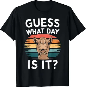 Hump Day Camel Wednesday Funny Quote Retro Vintage Sunset T-Shirt