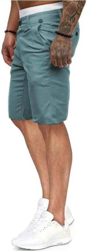 HUNGSON Mens Slim Fit Shorts Stretch Chino Short Pants