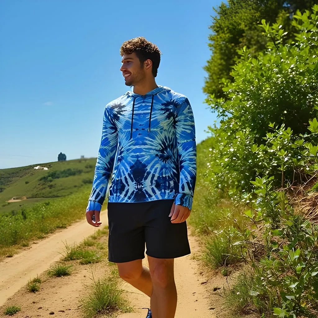 INGEAR Sun Shirts for Men - Lightweight SPF 50  UV Protection Hoodie with Pocket for Fishing, Running, Hiking, Swim Rashguard