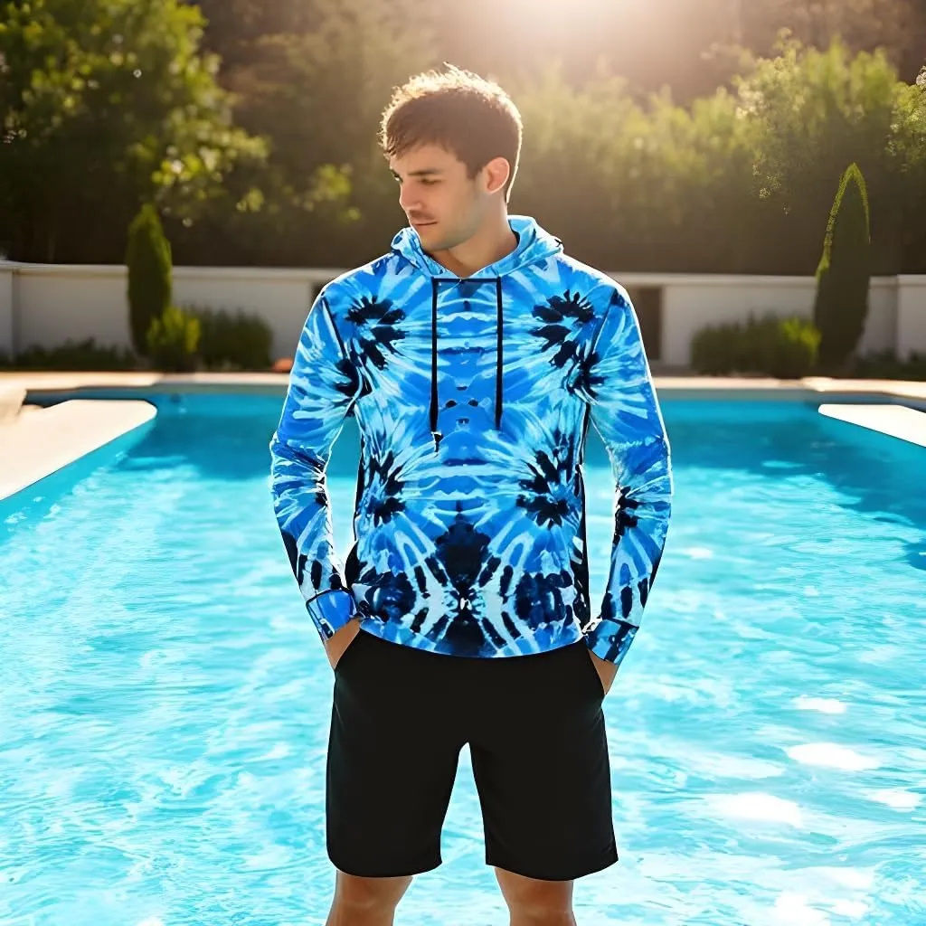 INGEAR Sun Shirts for Men - Lightweight SPF 50  UV Protection Hoodie with Pocket for Fishing, Running, Hiking, Swim Rashguard
