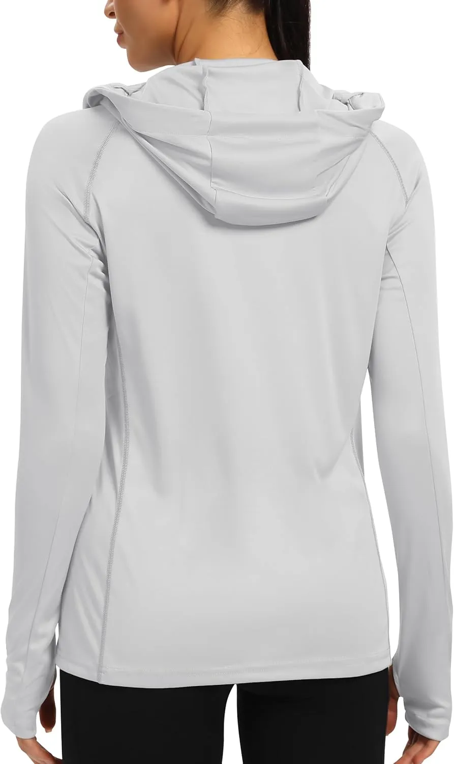 IUGA SPF Shirt Women Sun Protection Clothing UPF 50  Hoodie with Face Cover UV Hiking Long Sleeve Shirts Lightweight Outdoor