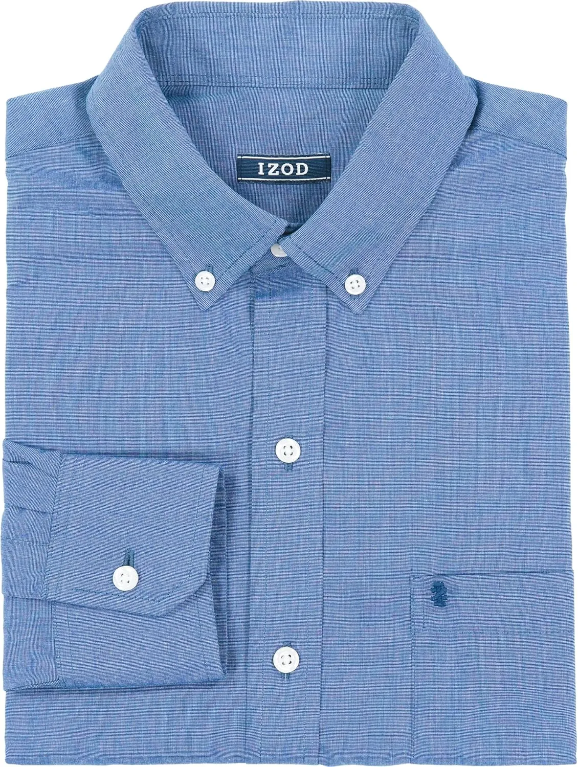 IZOD Men's Big and Tall Button Down Long Sleeve Stretch Performance Solid Shirt