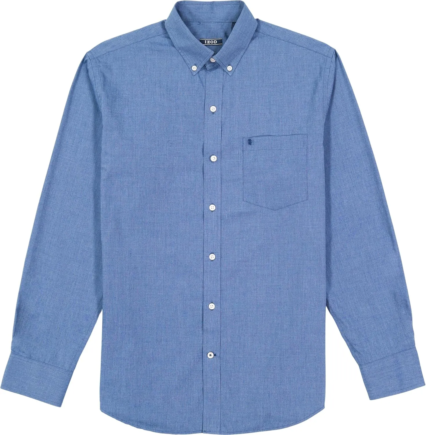 IZOD Men's Big and Tall Button Down Long Sleeve Stretch Performance Solid Shirt