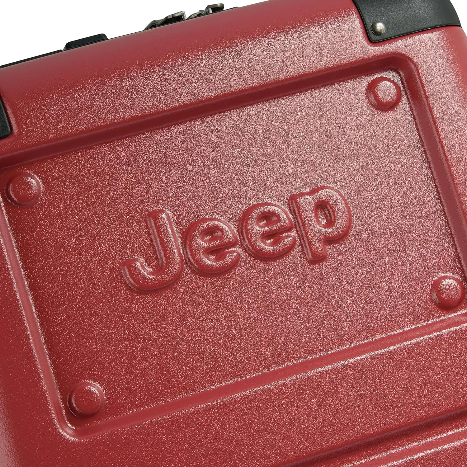 Jeep JH002B Hardside Expandable Luggage with Spinner Wheels, Chilli Pepper, Carry-On 19 Inch
