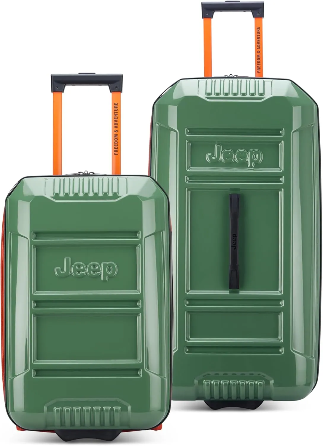 Jeep JH003B Hardside Expandable Luggage with Two Wheels, Elm Green, 2 Piece Set 21/30 Inch