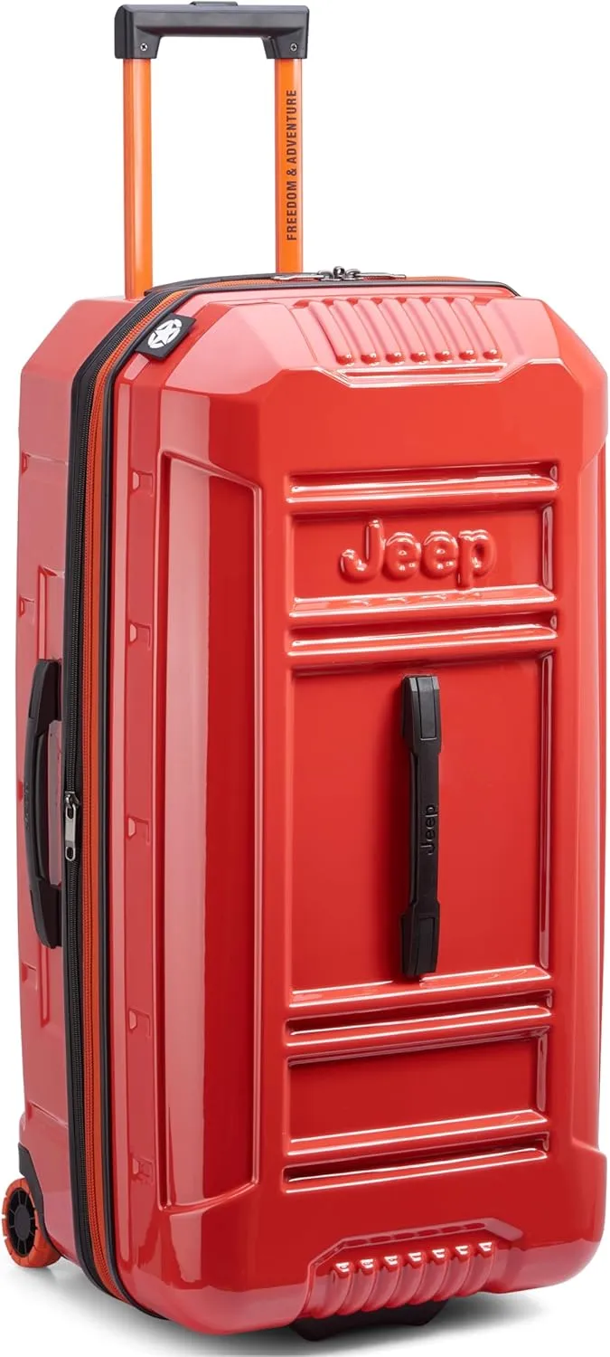 Jeep JH003B Hardside Expandable Luggage with Two Wheels, Tomato, 2 Piece Set 21/30 Inch