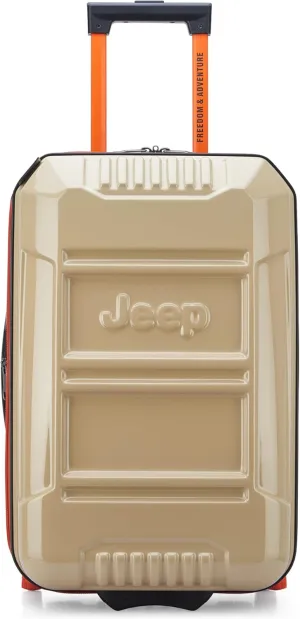 Jeep JH003B Hardside Expandable Luggage with Two Wheels (Warm Sand, Carry-On 21 Inch)