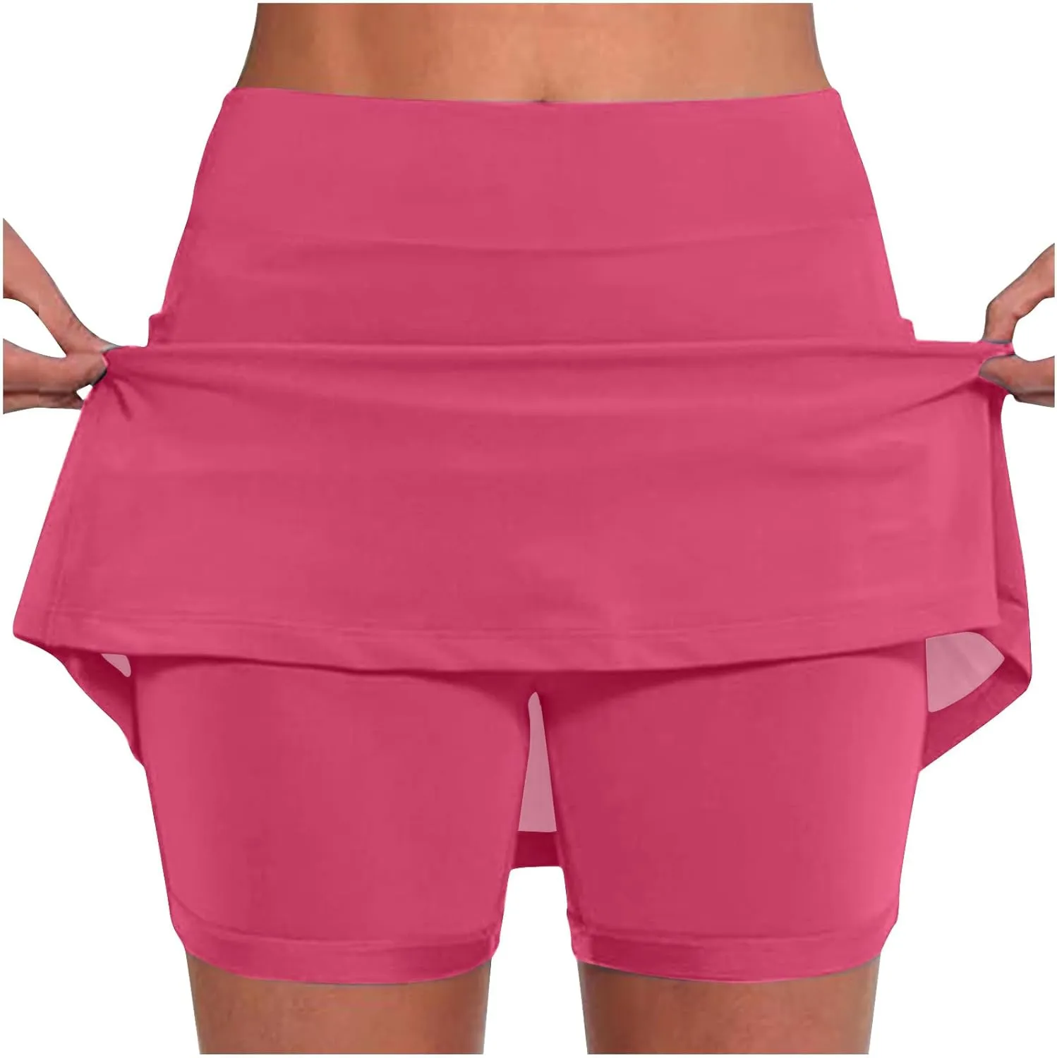 JIEMUXIU Skorts for Woman Tummy Control Plus Size Skorts High Waist Athletic Sports Pants Skirt Casual Summer Tennis Skirts