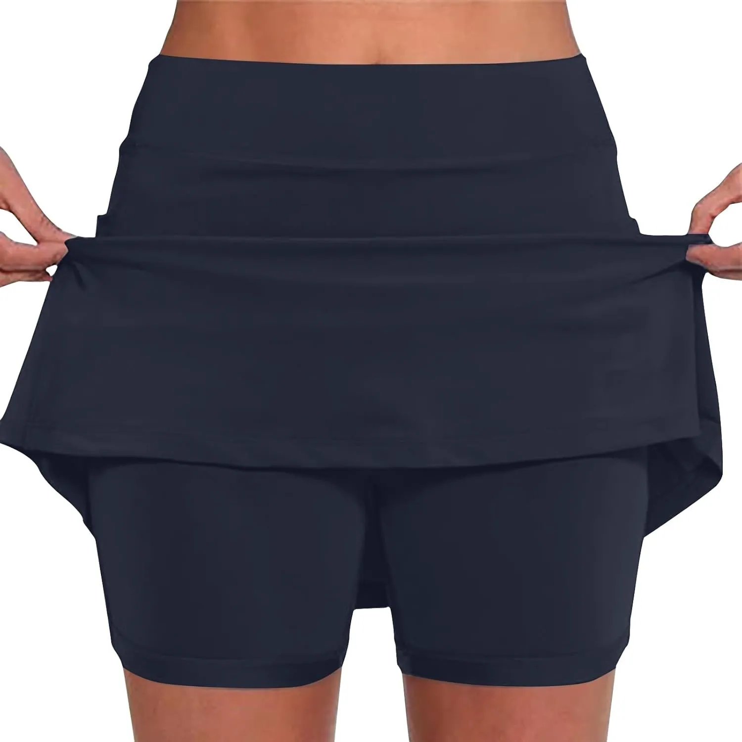 JIEMUXIU Skorts for Woman Tummy Control Plus Size Skorts High Waist Athletic Sports Pants Skirt Casual Summer Tennis Skirts