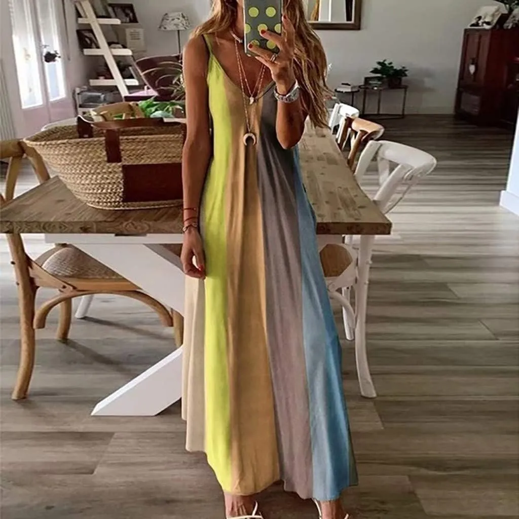JiXiang Beach Dresses for Women 2025 Vacation Boho Long Summer Casual Sun Dress Spaghetti Strap Flowy Embroidered Maxi Dress