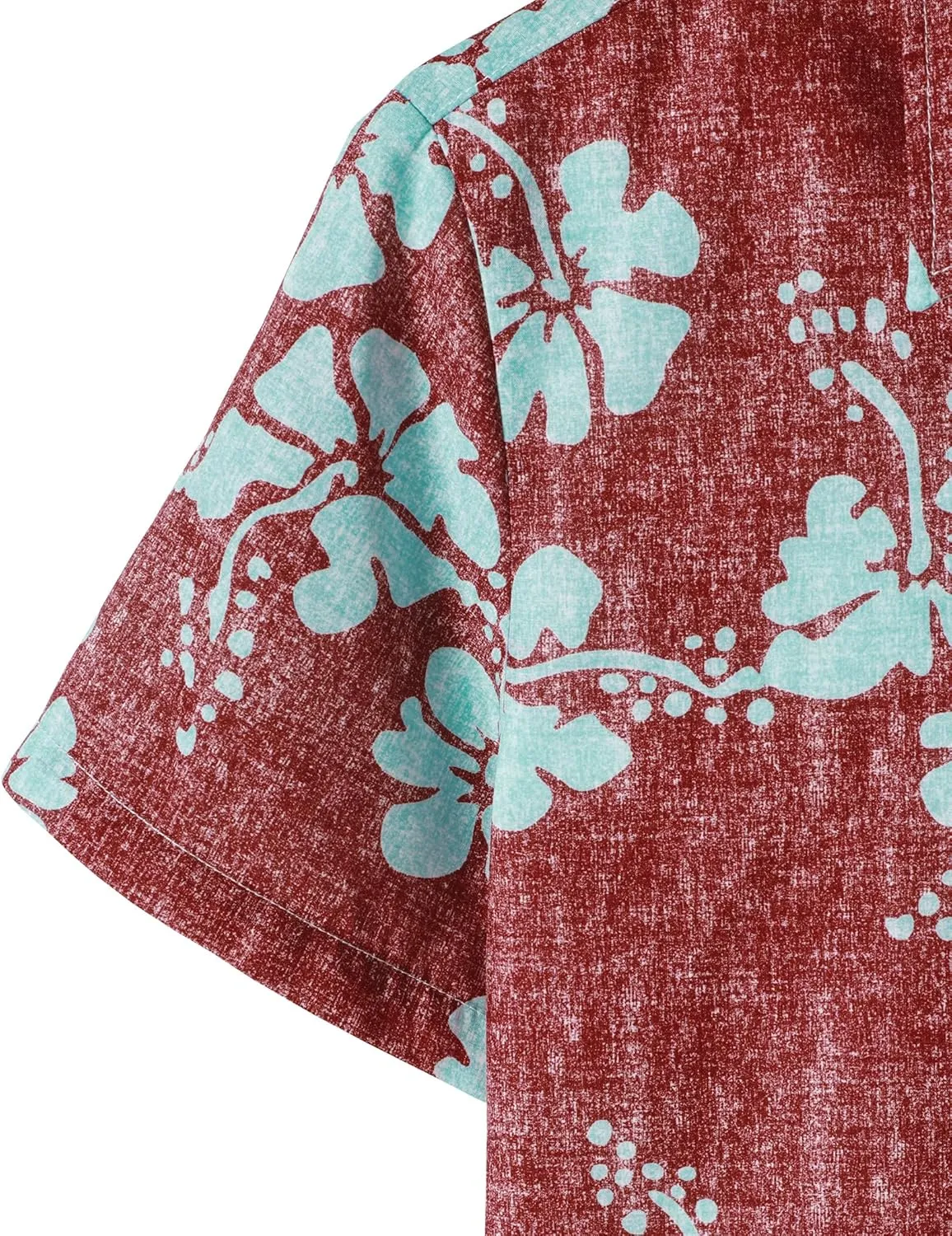 JOGAL Mens Floral Hawaiian Shirt Front Pocket Casual Aloha Shirts