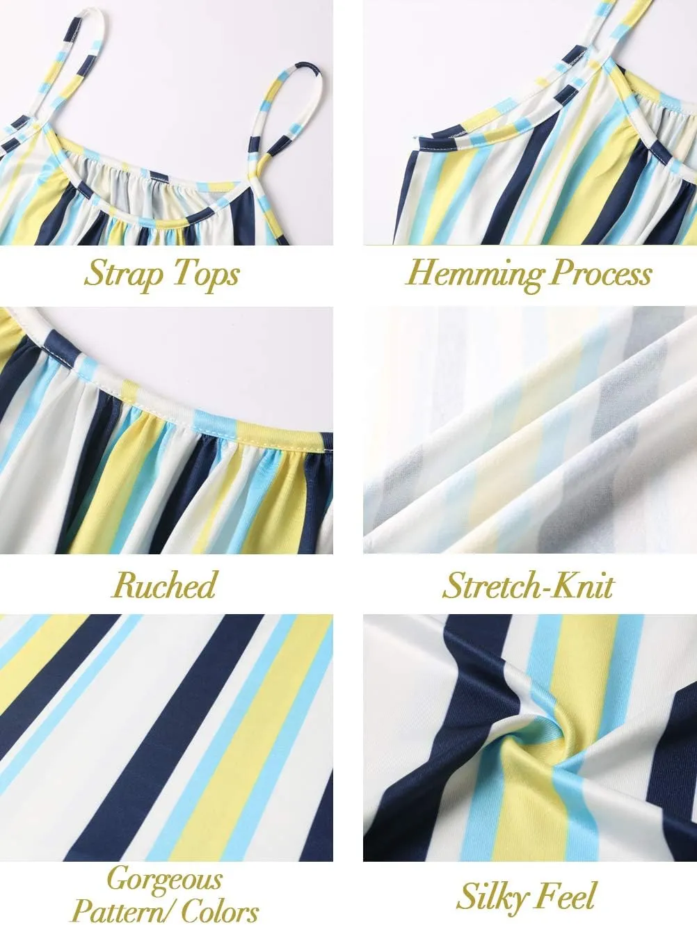 Kaei&Shi Print Long Vest,Flowy Tank Top for Women,Loose Cami,Pleated Dressy Swing Spaghetti Strap Camisole