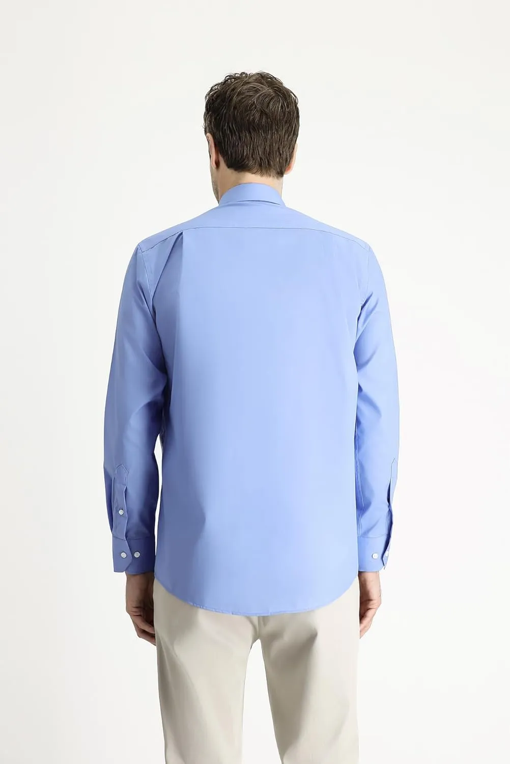 KIGILI - Men's Oxford & Non-Iron Dress Shirts- Slim Fit Long Sleeve Buttoned-Collar Solid Turkish Cotton