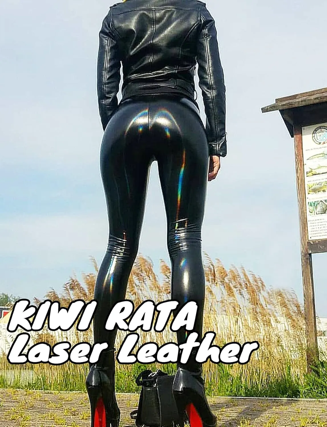 KIWI RATA High Waisted Faux Leather Leggings for Women Butt Lifting Stretchy PU Pants Sexy Tights
